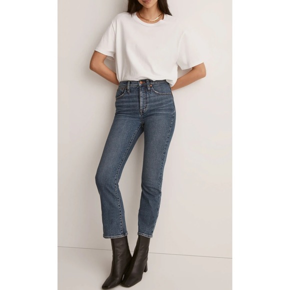Madewell Denim - Madewell Cali Demi Boot Jeans Glenside Wash Blue Denim Size 26 Cropped Cotton